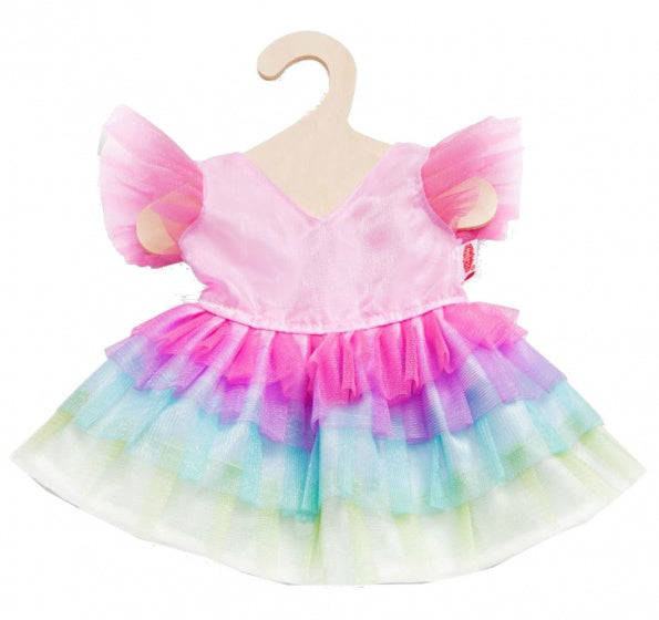 regenboog poppenjurk voor pop van 35-45 cm