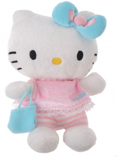 Hello Kitty Knuffel Bean Bag meisjes lichtblauw 15cm