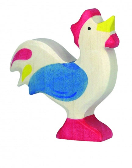 Houten Haan Blauw