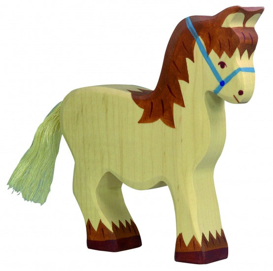 Houten Lopend Paard Beige