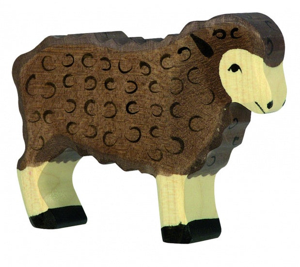 Houten Staand Donker Schaap