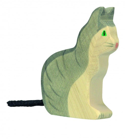 Houten Zittende Kat