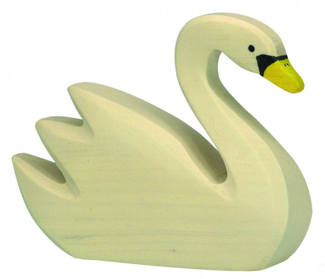 Houten Zwemmende Zwaan