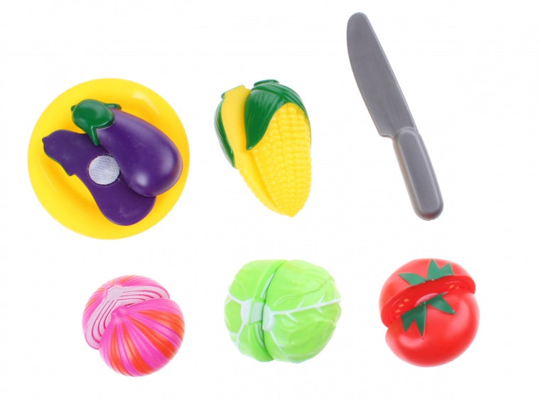 snijset fruit en groente aubergine 12-delig