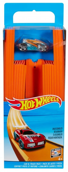 baandelen met raceauto oranje 5 meter 37-delig