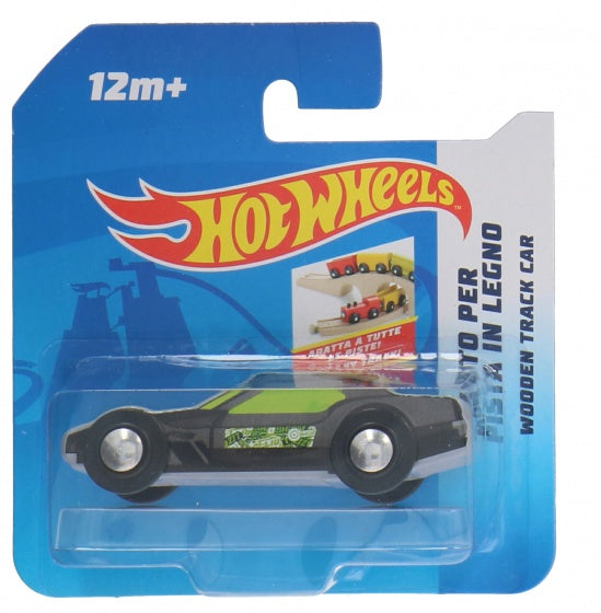 houten auto Free Wheel 9 x 3 cm grijs (F)