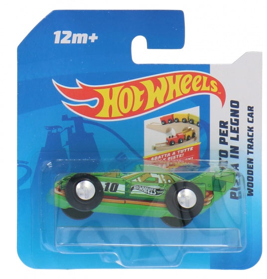 houten auto Free Wheel 9 x 3 cm groen (G)