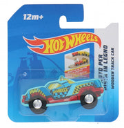 houten auto Free Wheel 9 x 3 cm lichtblauw (K)