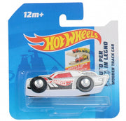 houten auto Free Wheel 9 x 3 cm wit (B)