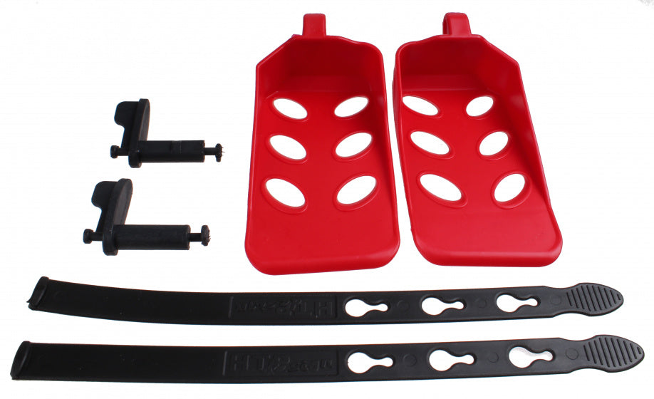 voetensteunen Sanbas 18 cm rood/zwart 6-delig