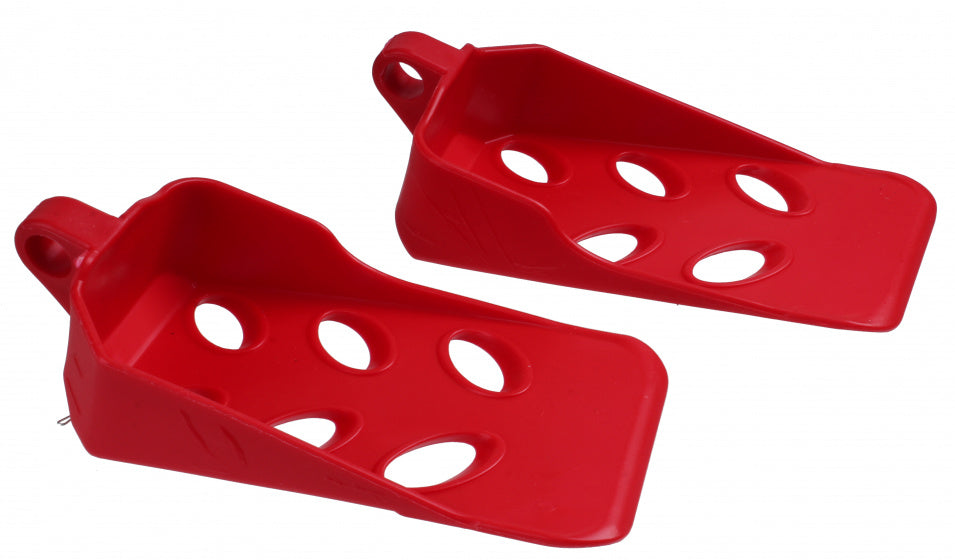 voetensteunen Sanbas 18 cm rood/zwart 6-delig