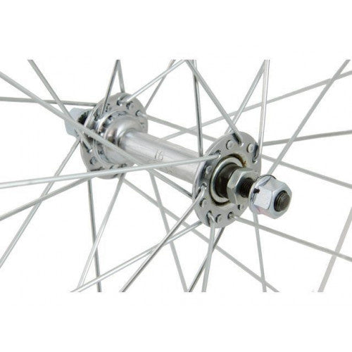 voorwiel 26 x 1.75 inch 37-559 vaste as aluminium zilver