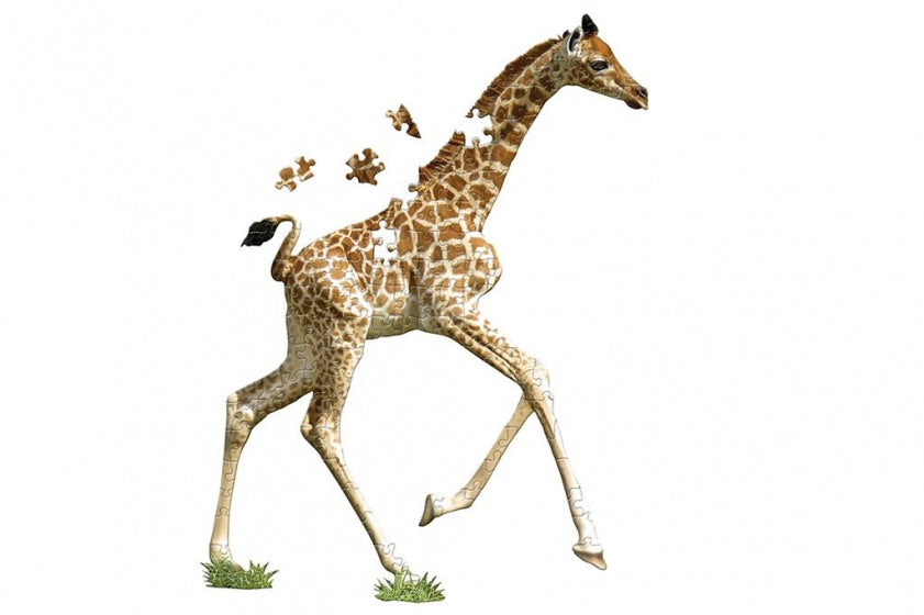 puzzel giraffe oranje 100 stukjes