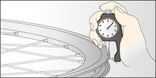 dikte-/slijtagemeter velgrand of remschijf 0.1-10mm