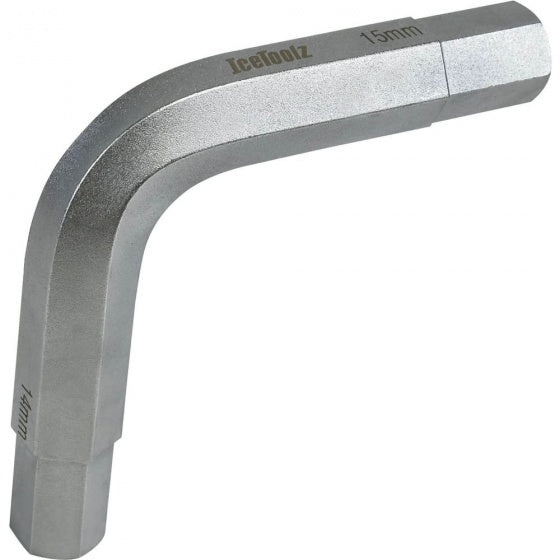 inbussleutel 14/15 mm staal 75 mm zilver