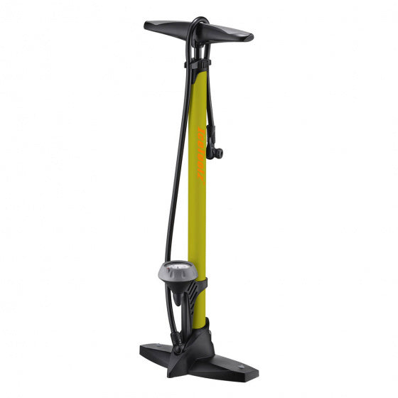 vloerpomp met meter A451 160PSI/11bar staal geel/zwart