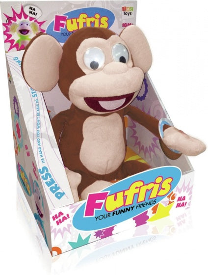 interactieve knuffelaap Fufris 29 cm bruin