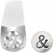 Embossing stempel zilver 6 mm &-teken