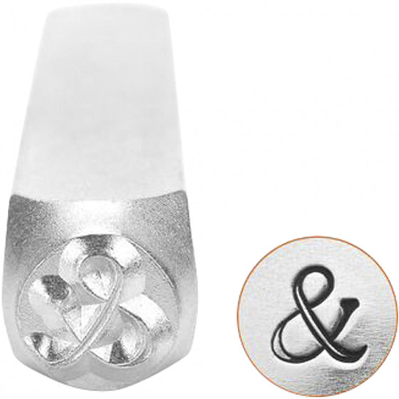 Embossing stempel zilver 6 mm &-teken