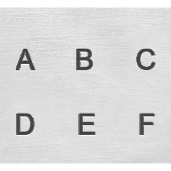 Embossing stempels Sans Serif hoofdletter 3 mm 27-delig