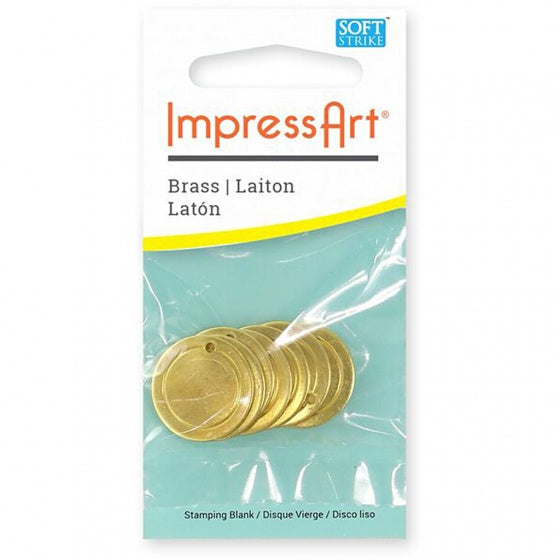 koper label 2 cm rond 6 stuks goud
