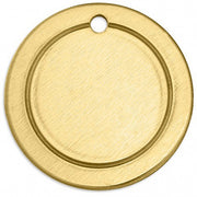 koper label 2 cm rond 6 stuks goud