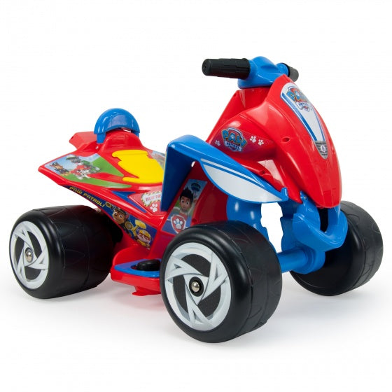 accuvoertuig quad Paw Patrol 6V 65 cm rood/blauw