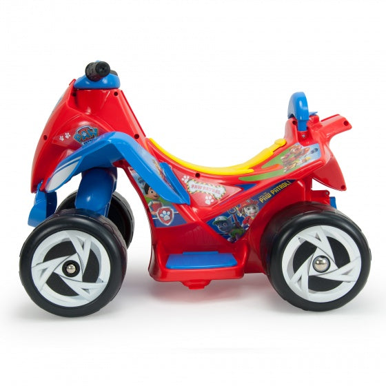 accuvoertuig quad Paw Patrol 6V 65 cm rood/blauw