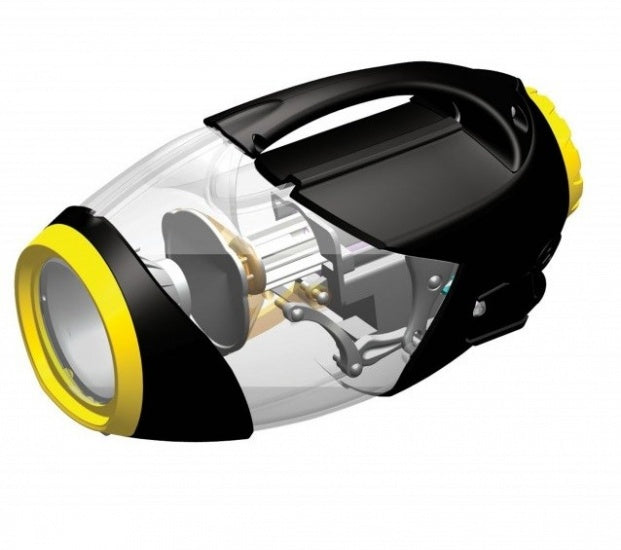 zaklamp Deluxe led USB 20 x 12 x 9 cm geel/zwart