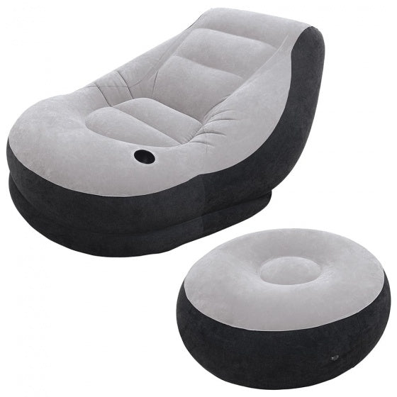 loungestoel met voetensteun 130 x 99 x 76 cm