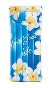 luchtbed Flower Inspirational Mats 178 x 84 cm blauw
