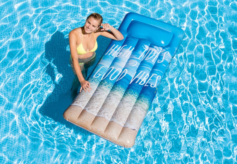 luchtbed Inspirational Mats 178 x 84 cm blauw