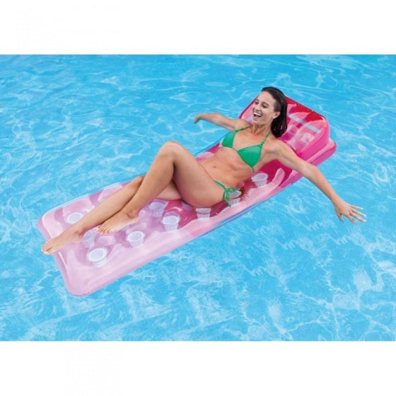 luchtbed 18-Pocket Fasion 188 x 71cm roze
