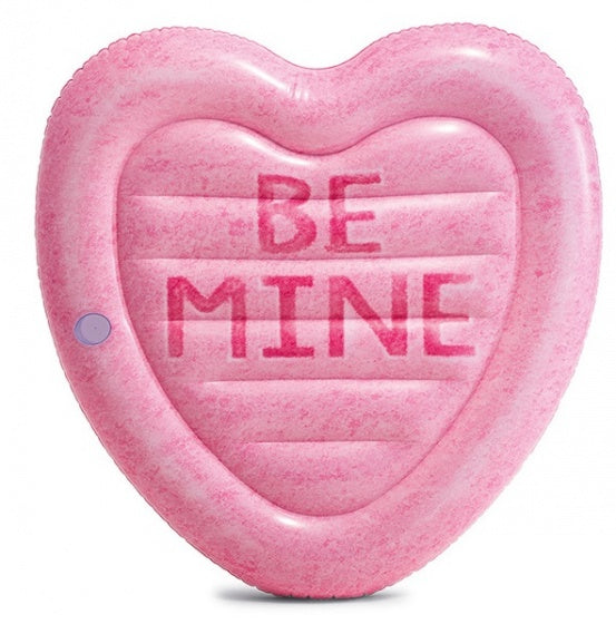 luchtbed Candy Heart Island 145 x 142 cm roze