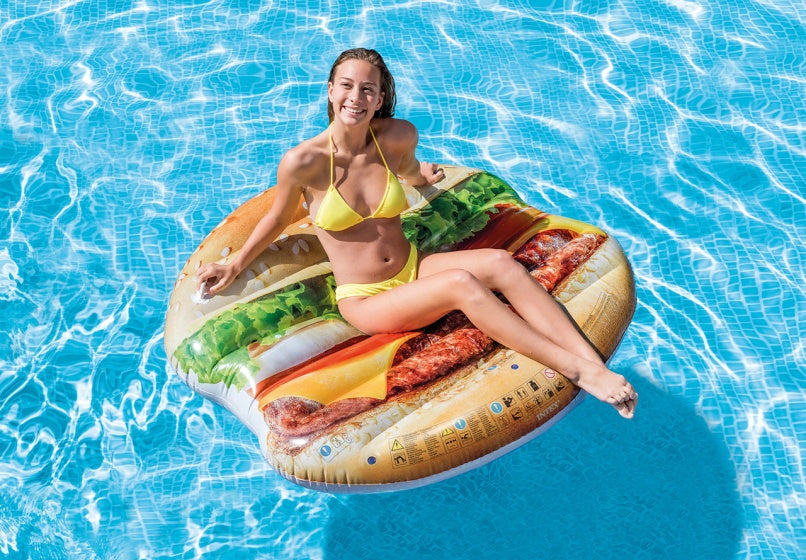 luchtbed Hamburger Island 145 x 142 cm multicolor