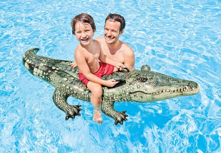 opblaasdier alligator ride-on 170 x 86 cm
