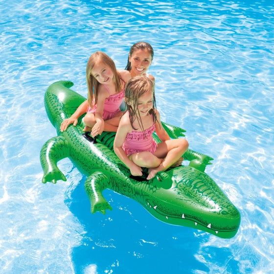 opblaasdier krokodil 203 x 114 cm groen