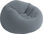 opblaasstoel Beanless Bag grijs 104 x 107 x 69 cm