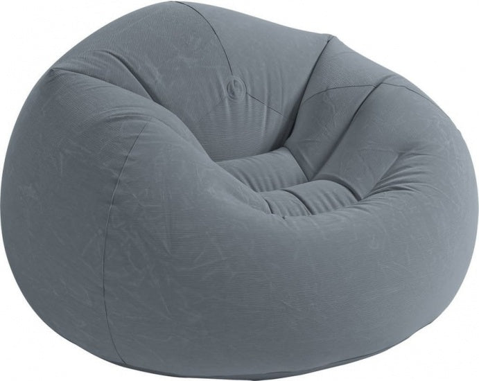 opblaasstoel Beanless Bag grijs 104 x 107 x 69 cm