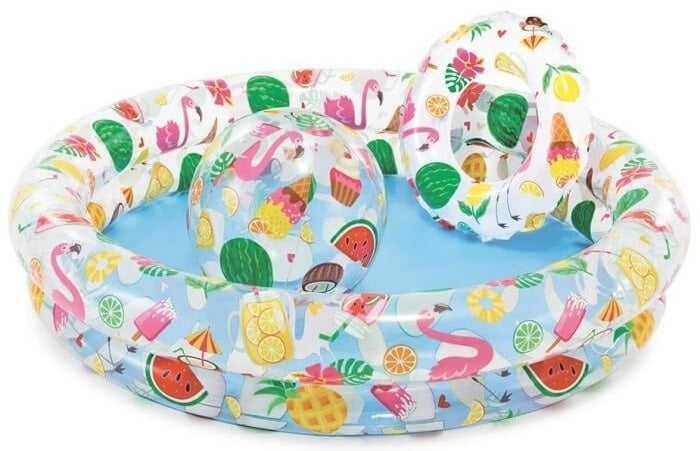 opblaaszwembad met bal en band 59460NP 122 x 25 cm