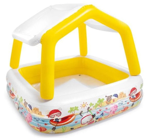 opblaaszwembad met zonnedak 57470NP 157 x 122 cm wit