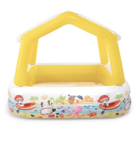 opblaaszwembad met zonnedak 57470NP 157 x 122 cm wit