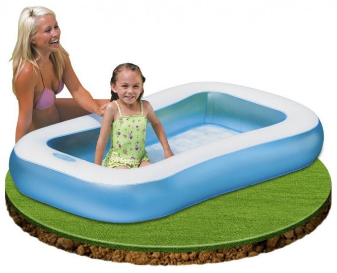 opblaaszwembad rechthoek 57403NP 166 x 100 cm blauw
