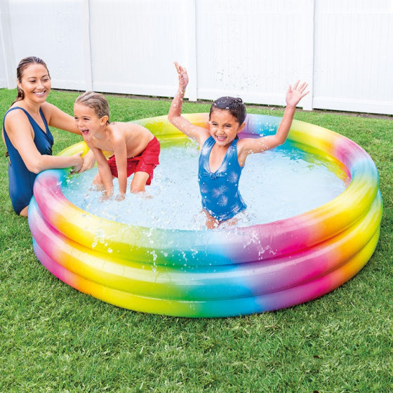 opblaaszwembad regenboog 58449NP junior 168 x 38 cm