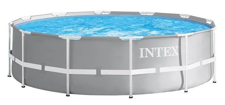 opzetzwembad met pomp 26720GN Prism 427 x 107 cm grijs