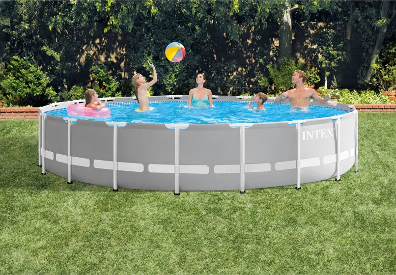 opzetzwembad met pomp 26756GN Prism 610 x 132 cm grijs