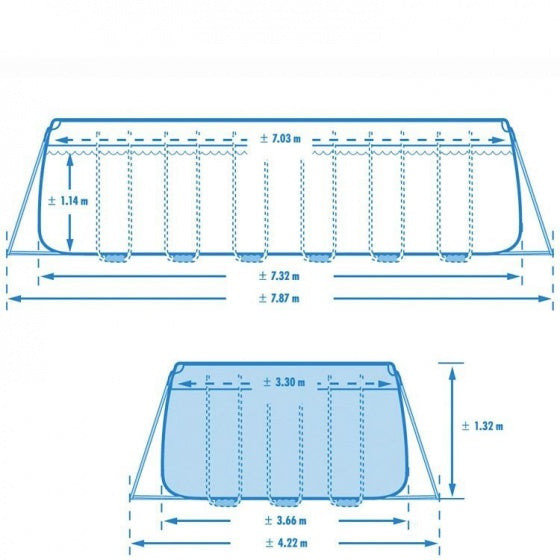opzetzwembad met pomp 26364GN Ultra XTR 732 x 366 cm