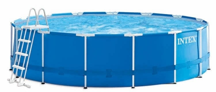 opzetzwembad met pomp 28242GN 457 x 122 cm blauw