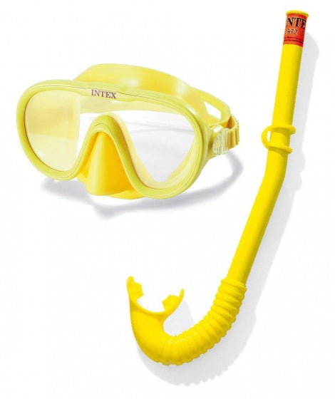 snorkelset Adventurer junior geel 2-delig