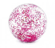 strandbal Glitter 51 cm transparant paars